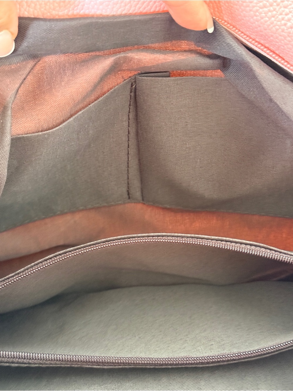 Light Pink Faux Leather Satchel Shoulder Bag Gold Hardware NWOT - Picture 5 of 9
